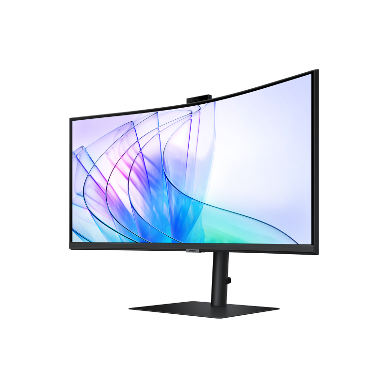 Samsung ViewFinity S6 S34C652VAU LCD Monitor Profissional Curvo, 86,4 cm (34"), 3440 x 1440 pixels UltraWide Quad HD, 100Hz, USB-C, DisplayPort, HDMI, Altifalantes Integrados, Ajuste de Altura, Câmera Embutida, Preto - LS34C652VAUXEN - 8806094974010