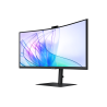 Samsung ViewFinity S6 S34C652VAU LCD Monitor Profissional Curvo, 86,4 cm (34"), 3440 x 1440 pixels UltraWide Quad HD, 100Hz, USB-C, DisplayPort, HDMI, Altifalantes Integrados, Ajuste de Altura, Câmera Embutida, Preto - LS34C652VAUXEN - 8806094974010