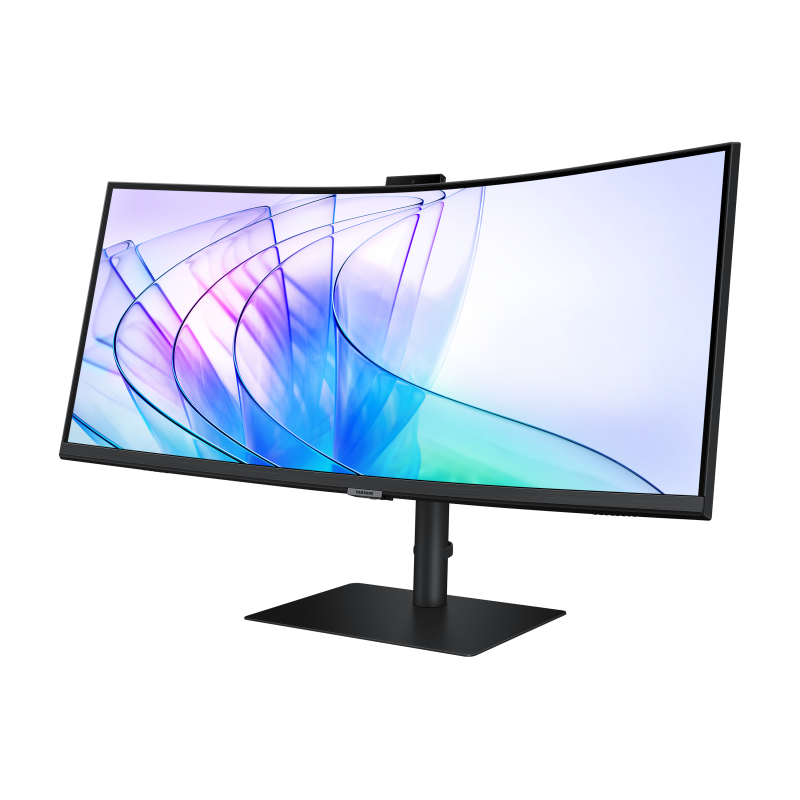 Samsung ViewFinity S6 S34C652VAU LCD Monitor Profissional Curvo, 86,4 cm (34"), 3440 x 1440 pixels UltraWide Quad HD, 100Hz, USB-C, DisplayPort, HDMI, Altifalantes Integrados, Ajuste de Altura, Câmera Embutida, Preto - LS34C652VAUXEN - 8806094974010