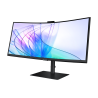 Samsung ViewFinity S6 S34C652VAU LCD Monitor Profissional Curvo, 86,4 cm (34"), 3440 x 1440 pixels UltraWide Quad HD, 100Hz, USB-C, DisplayPort, HDMI, Altifalantes Integrados, Ajuste de Altura, Câmera Embutida, Preto - LS34C652VAUXEN - 8806094974010