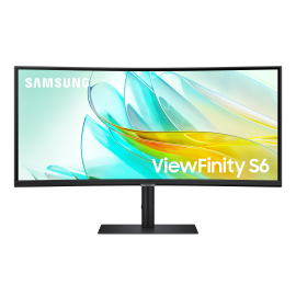 Samsung ViewFinity S6 S34C652UAU LCD Monitor Profissional Curvo, 86,4 cm (34"), 3440 x 1440 pixels UltraWide Quad HD, 100Hz, USB-C, DisplayPort, HDMI, Ajuste de Altura, Altifalantes Integrados, Preto - LS34C652UAUXEN - 8806094974751