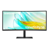 Samsung ViewFinity S6 S34C652UAU LCD Monitor Profissional Curvo, 86,4 cm (34"), 3440 x 1440 pixels UltraWide Quad HD, 100Hz, USB-C, DisplayPort, HDMI, Ajuste de Altura, Altifalantes Integrados, Preto - LS34C652UAUXEN - 8806094974751