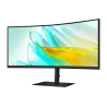 Samsung ViewFinity S6 S34C652UAU LCD Monitor Profissional Curvo, 86,4 cm (34"), 3440 x 1440 pixels UltraWide Quad HD, 100Hz, USB-C, DisplayPort, HDMI, Ajuste de Altura, Altifalantes Integrados, Preto - LS34C652UAUXEN - 8806094974751