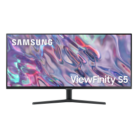 Samsung ViewFinity S5 S34C500GAU LCD Monitor Profissional Plano, 86,4 cm (34"), 3440 x 1440 pixels UltraWide Quad HD, 100Hz, HDMI, DisplayPort, Ajuste de inclinação, Preto - LS34C500GAUXEN - 8806094760347