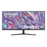 Samsung ViewFinity S5 S34C500GAU LCD Monitor Profissional Plano, 86,4 cm (34"), 3440 x 1440 pixels UltraWide Quad HD, 100Hz, HDMI, DisplayPort, Ajuste de inclinação, Preto - LS34C500GAUXEN - 8806094760347