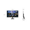 Samsung M5 M50F S32FM502EU LED Monitor Plano, 81,3 cm (32"), 1920 x 1080 pixels Full HD, Smart TV, 60Hz, HDMI, Altifalantes Integrados, Preto - LS32FM502EUXEN - 8806097470847