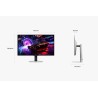 Samsung Odyssey S32FG810SU QD-OLED Monitor Gaming Plano, 81,3 cm (32"), 2160 x 3840 pixels 4K Ultra HD, 240Hz, USB-C, DisplayPort, HDMI, Ajuste de Altura, Pivot, Prateado - LS32FG810SUXEN - 8806095968834