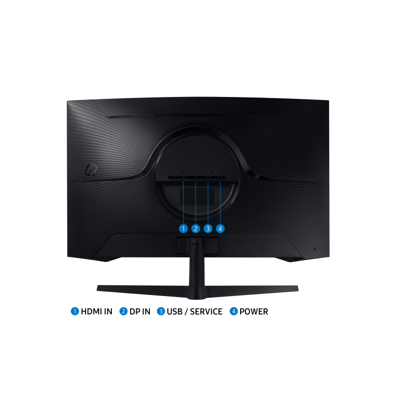Samsung Odyssey S32CG552EU LED Monitor Gaming Curvo, 81,3 cm (32"), 2560 x 1440 pixels Quad HD, 165Hz, HDMI, DisplayPort, Ajuste de inclinação, Preto - LS32CG552EUXEN - 8806095337241