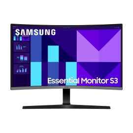 Samsung Essential S3 S27D392GAU LCD Monitor Profissional Curvo, 68,6 cm (27"), 1920 x 1080 pixels Full HD, 100Hz, HDMI, VGA, Ajuste de inclinação, Preto - LS27D392GAUXEN - 8806095845708