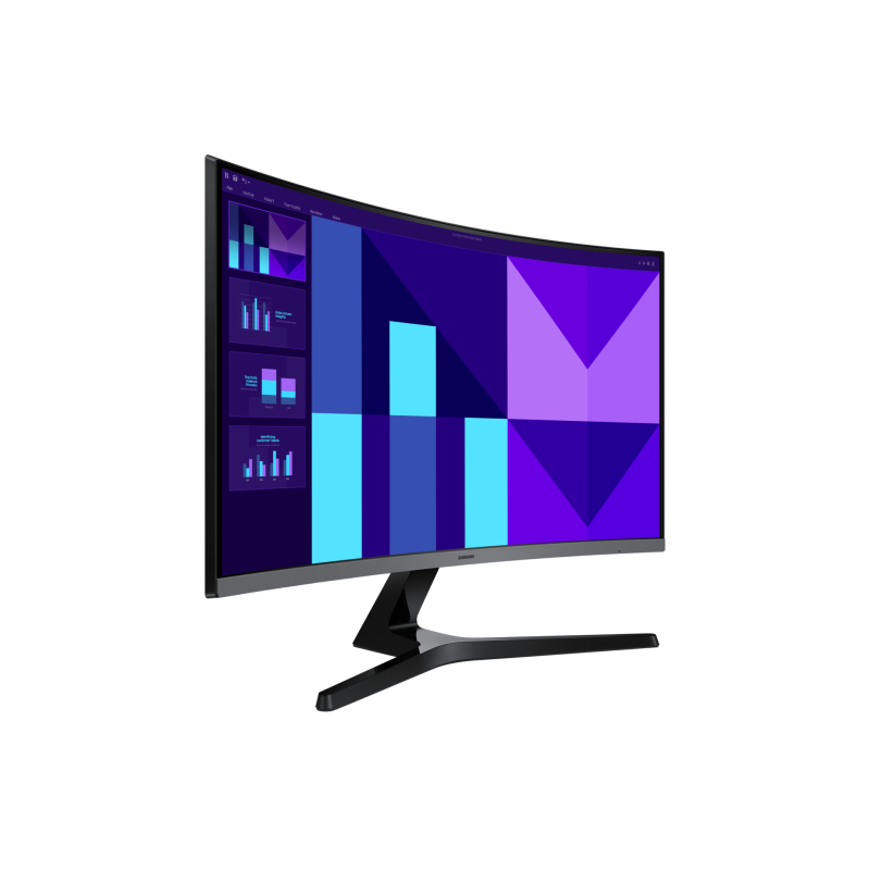 Samsung Essential S3 S27D392GAU LCD Monitor Profissional Curvo, 68,6 cm (27"), 1920 x 1080 pixels Full HD, 100Hz, HDMI, VGA, Ajuste de inclinação, Preto - LS27D392GAUXEN - 8806095845708
