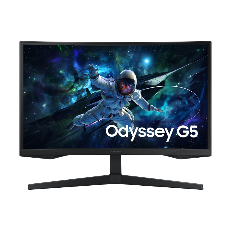 Samsung Odyssey G5 S27CG552EU LED Monitor Gaming Curvo, 68,6 cm (27"), 2560 x 1440 pixels Quad HD, 165Hz, HDMI, DisplayPort, Ajuste de inclinação, Preto - LS27CG552EUXEN - 8806095337210