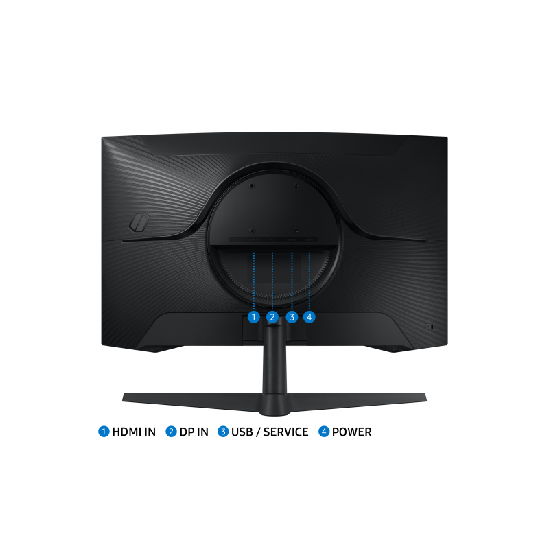 Samsung Odyssey G5 S27CG552EU LED Monitor Gaming Curvo, 68,6 cm (27"), 2560 x 1440 pixels Quad HD, 165Hz, HDMI, DisplayPort, Ajuste de inclinação, Preto - LS27CG552EUXEN - 8806095337210