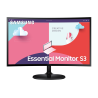 Samsung Essential S27C364EAU LCD Monitor Profissional Curvo, 68,6 cm (27"), 1920 x 1080 pixels Full HD, 75Hz, HDMI, AMD FreeSync, Ajuste de inclinação, Preto - LS27C364EAUXEN - 8806094769395