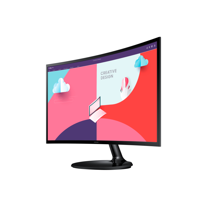 Samsung Essential S27C364EAU LCD Monitor Profissional Curvo, 68,6 cm (27"), 1920 x 1080 pixels Full HD, 75Hz, HDMI, AMD FreeSync, Ajuste de inclinação, Preto - LS27C364EAUXEN - 8806094769395