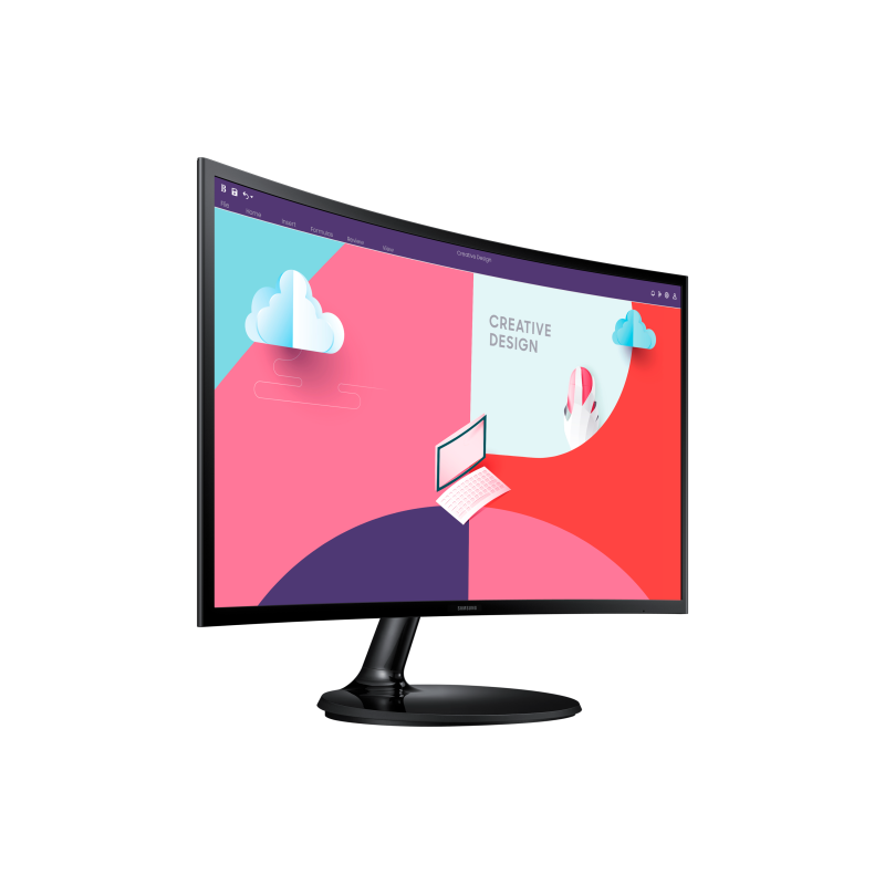 Samsung Essential S27C364EAU LCD Monitor Profissional Curvo, 68,6 cm (27"), 1920 x 1080 pixels Full HD, 75Hz, HDMI, AMD FreeSync, Ajuste de inclinação, Preto - LS27C364EAUXEN - 8806094769395