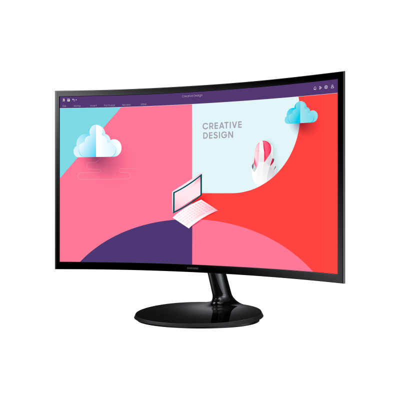 Samsung Essential S27C364EAU LCD Monitor Profissional Curvo, 68,6 cm (27"), 1920 x 1080 pixels Full HD, 75Hz, HDMI, AMD FreeSync, Ajuste de inclinação, Preto - LS27C364EAUXEN - 8806094769395