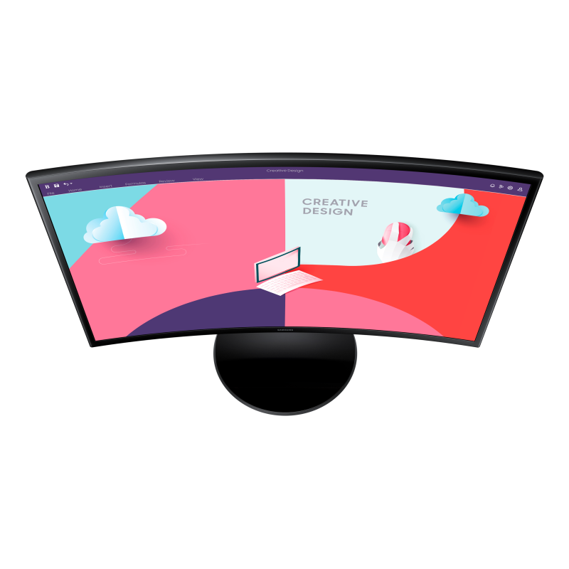Samsung Essential S27C364EAU LCD Monitor Profissional Curvo, 68,6 cm (27"), 1920 x 1080 pixels Full HD, 75Hz, HDMI, AMD FreeSync, Ajuste de inclinação, Preto - LS27C364EAUXEN - 8806094769395