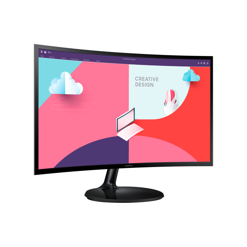 Samsung Essential S27C364EAU LCD Monitor Profissional Curvo, 68,6 cm (27"), 1920 x 1080 pixels Full HD, 75Hz, HDMI, AMD FreeSync, Ajuste de inclinação, Preto - LS27C364EAUXEN - 8806094769395