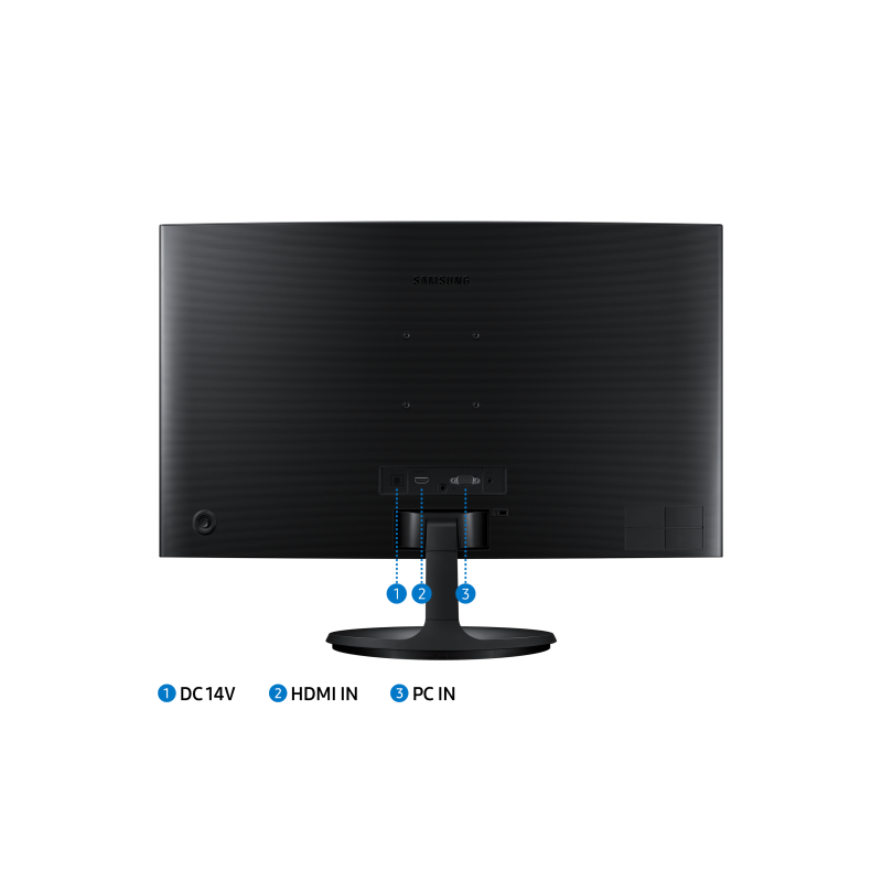 Samsung Essential S27C364EAU LCD Monitor Profissional Curvo, 68,6 cm (27"), 1920 x 1080 pixels Full HD, 75Hz, HDMI, AMD FreeSync, Ajuste de inclinação, Preto - LS27C364EAUXEN - 8806094769395