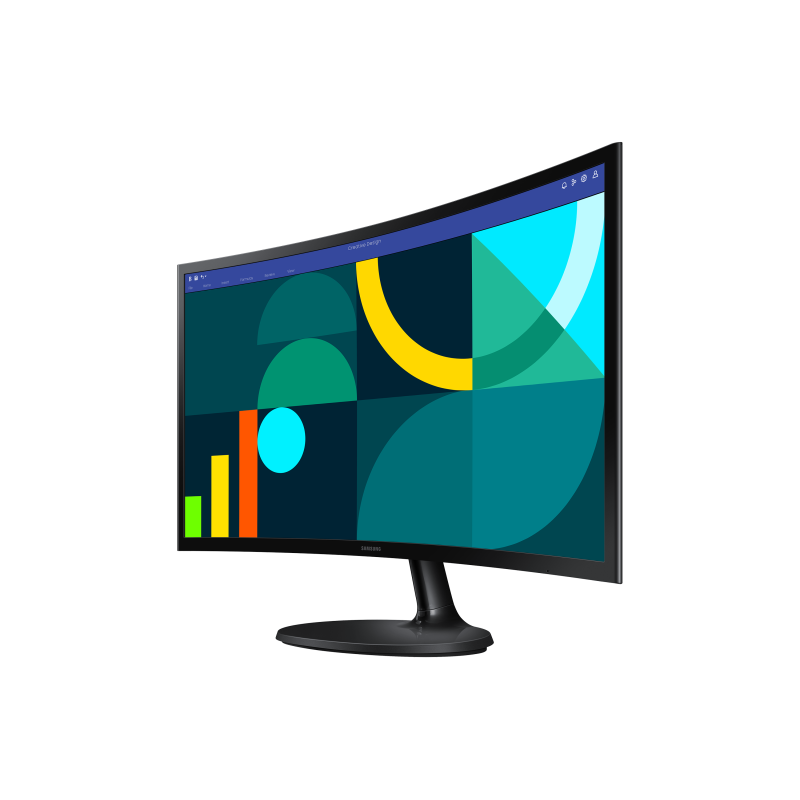 Samsung Essential S24D364GAU LCD Monitor Profissional Curvo, 61 cm (24"), 1920 x 1080 pixels Full HD, 100Hz, HDMI, Ajuste de inclinação, Preto - LS24D364GAUXEN - 8806095585321
