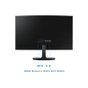 Samsung Essential S24D364GAU LCD Monitor Profissional Curvo, 61 cm (24"), 1920 x 1080 pixels Full HD, 100Hz, HDMI, Ajuste de inclinação, Preto - LS24D364GAUXEN - 8806095585321