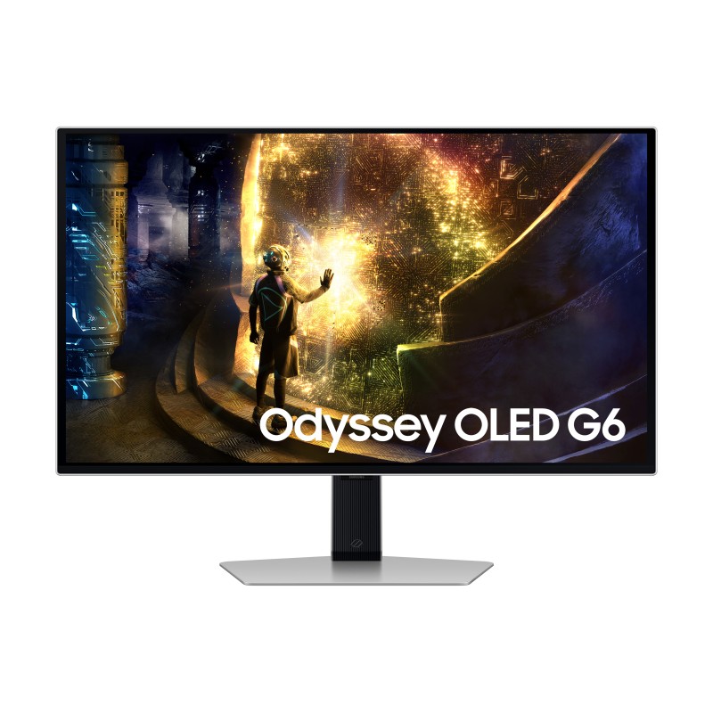 Samsung Odyssey G6 S27DG610SU OLED Monitor Gaming Plano, 68,6 cm (27"), 2560 x 1440 pixels Quad HD, 240Hz, HDMI, DisplayPort, USB-C, Ajuste de Altura, Pivot, Prateado - LS27DG610SUXEN - 8806095810676