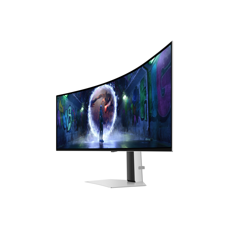 Samsung Odyssey G9 S49DG934SU OLED Monitor Gaming Curvo, 124,5 cm (49"), 5120 x 1440 pixels Dual QHD, 240Hz, USB-C, DisplayPort, HDMI, Ajuste de Altura, Prateado - LS49DG934SUXEN - 8806095700656