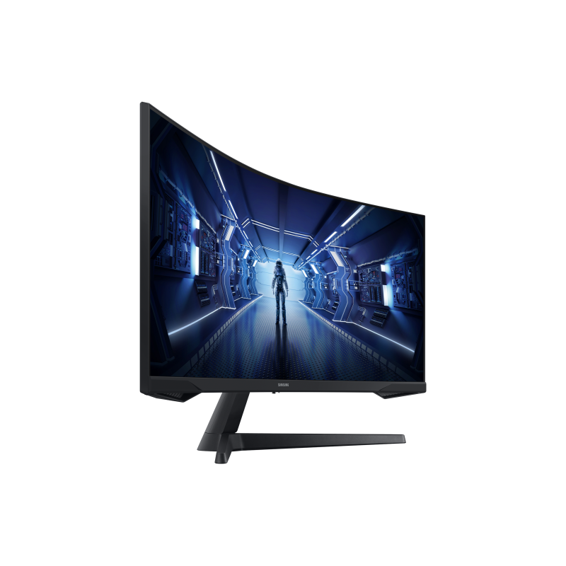 Samsung Odyssey G5 LC34G55TWWP LED Monitor Gaming Curvo, 86,4 cm (34"), 3440 x 1440 pixels UltraWide Quad HD, 165Hz, USB-C, DisplayPort, HDMI, Ajuste de inclinação, Preto - LC34G55TWWPXEN - 8806094796315