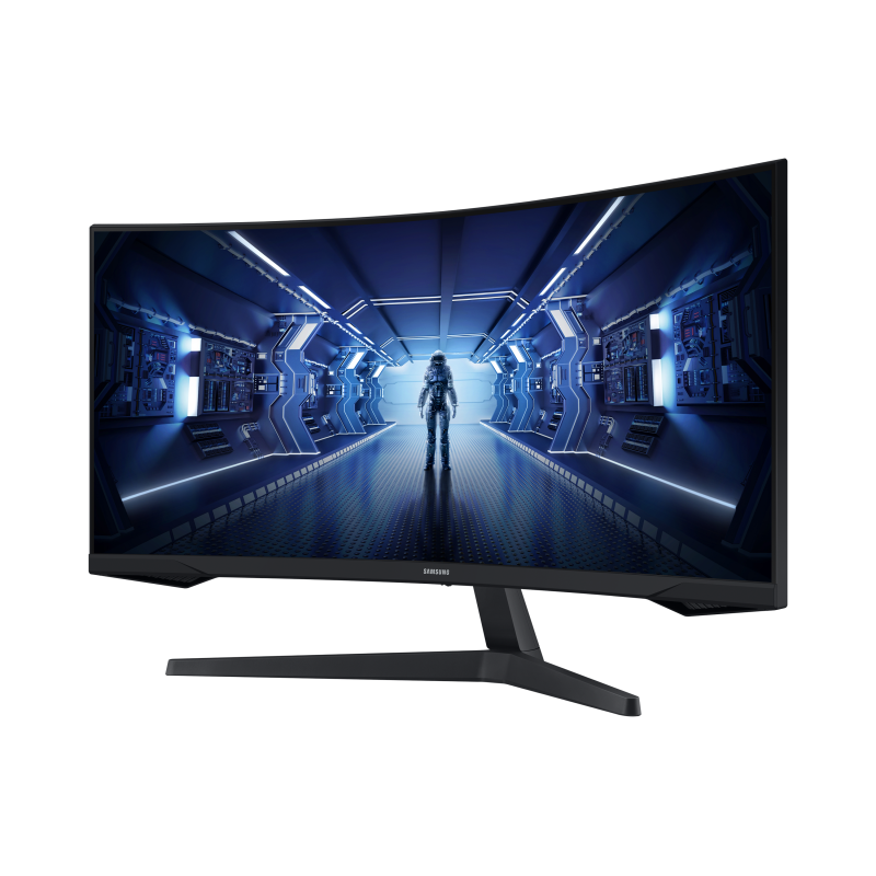 Samsung Odyssey G5 LC34G55TWWP LED Monitor Gaming Curvo, 86,4 cm (34"), 3440 x 1440 pixels UltraWide Quad HD, 165Hz, USB-C, DisplayPort, HDMI, Ajuste de inclinação, Preto - LC34G55TWWPXEN - 8806094796315