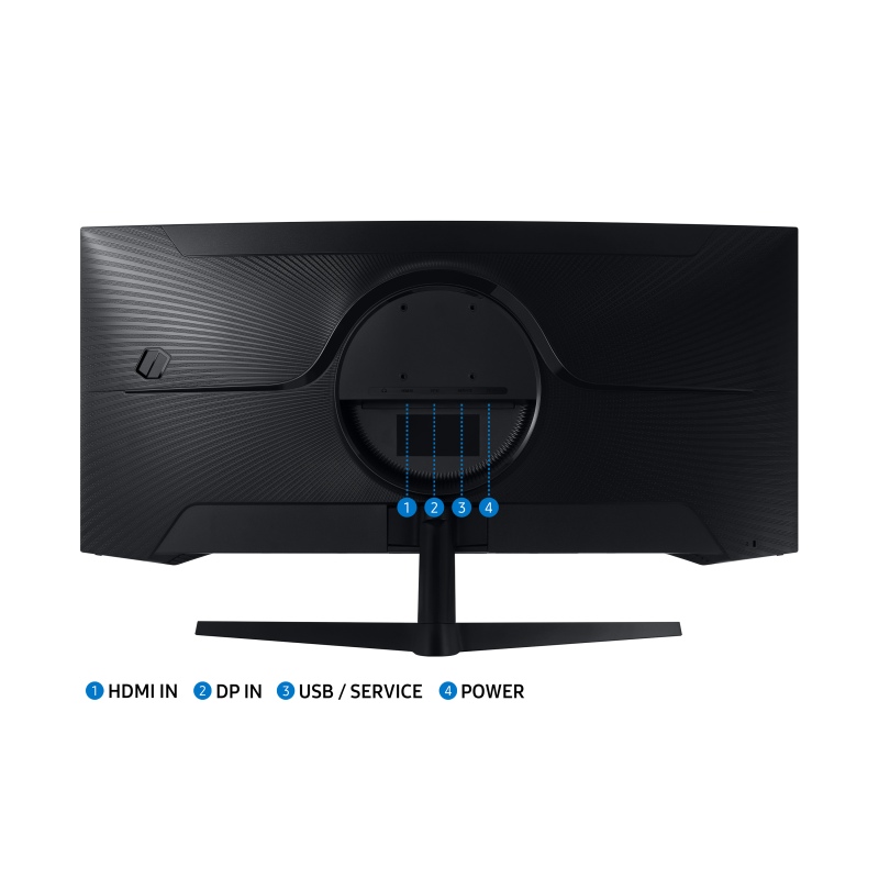 Samsung Odyssey G5 LC34G55TWWP LED Monitor Gaming Curvo, 86,4 cm (34"), 3440 x 1440 pixels UltraWide Quad HD, 165Hz, USB-C, DisplayPort, HDMI, Ajuste de inclinação, Preto - LC34G55TWWPXEN - 8806094796315