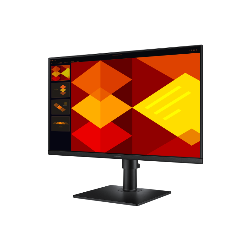 Samsung Essential LS24D400GAU LCD Monitor Profissional Plano, 61 cm (24"), 1920 x 1080 pixels Full HD, 100Hz, HDMI, DisplayPort, Ajuste de Altura, Pivot, Preto - LS24D400GAUXEN - 8806095802992