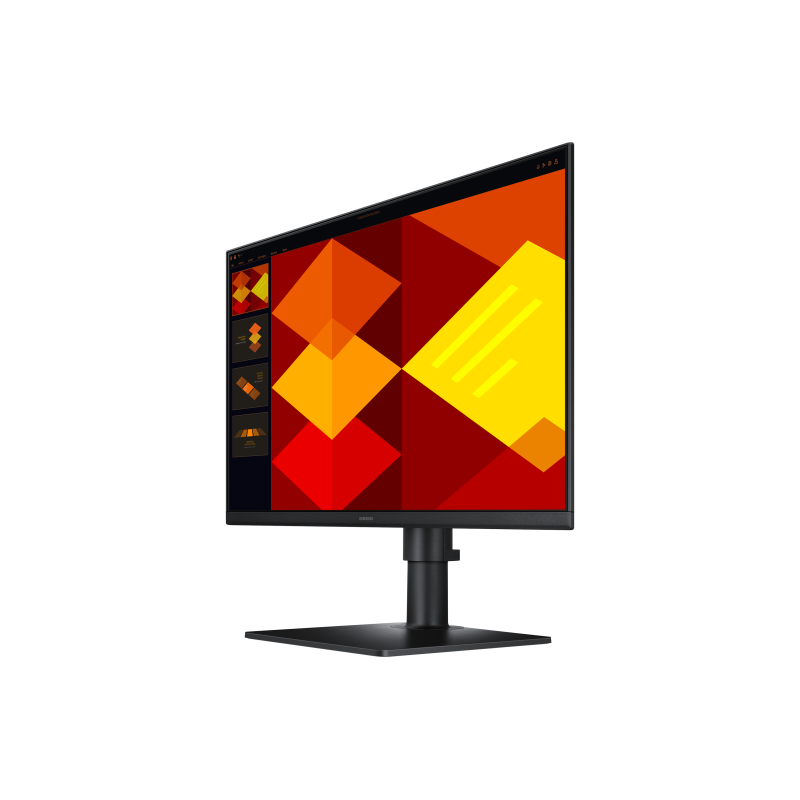 Samsung Essential LS24D400GAU LCD Monitor Profissional Plano, 61 cm (24"), 1920 x 1080 pixels Full HD, 100Hz, HDMI, DisplayPort, Ajuste de Altura, Pivot, Preto - LS24D400GAUXEN - 8806095802992