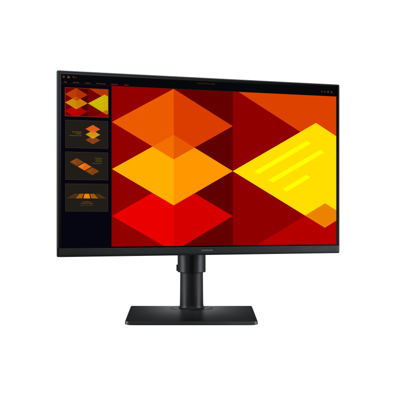 Samsung Essential LS24D400GAU LCD Monitor Profissional Plano, 61 cm (24"), 1920 x 1080 pixels Full HD, 100Hz, HDMI, DisplayPort, Ajuste de Altura, Pivot, Preto - LS24D400GAUXEN - 8806095802992