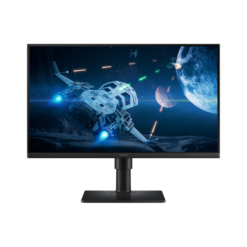 Samsung Essential LS24D400GAU LCD Monitor Profissional Plano, 61 cm (24"), 1920 x 1080 pixels Full HD, 100Hz, HDMI, DisplayPort, Ajuste de Altura, Pivot, Preto - LS24D400GAUXEN - 8806095802992