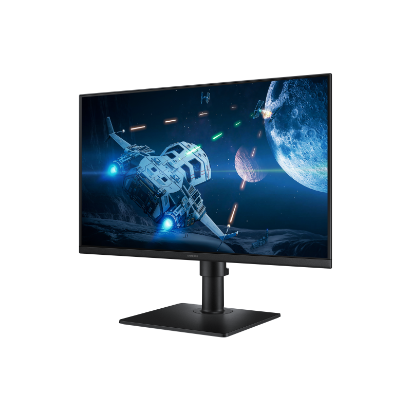 Samsung Essential LS24D400GAU LCD Monitor Profissional Plano, 61 cm (24"), 1920 x 1080 pixels Full HD, 100Hz, HDMI, DisplayPort, Ajuste de Altura, Pivot, Preto - LS24D400GAUXEN - 8806095802992