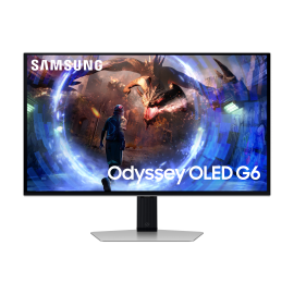 Samsung Odyssey G6 S27DG602SU OLED Monitor Gaming Plano, 68,6 cm (27"), 2560 x 1440 pixels Quad HD, 360Hz, HDMI, DisplayPort, Ajuste de Altura, Pivot, Prateado - LS27DG602SUXEN - 8806095503165