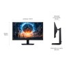 Samsung Odyssey G60F S27FG602EU IPS Monitor Gaming Plano, 68,6 cm (27"), 2560 x 1440 pixels Quad HD, 350Hz, HDMI, DisplayPort, Ajuste de Altura, Pivot, Preto - LS27FG602EUXEN - 8806097614364