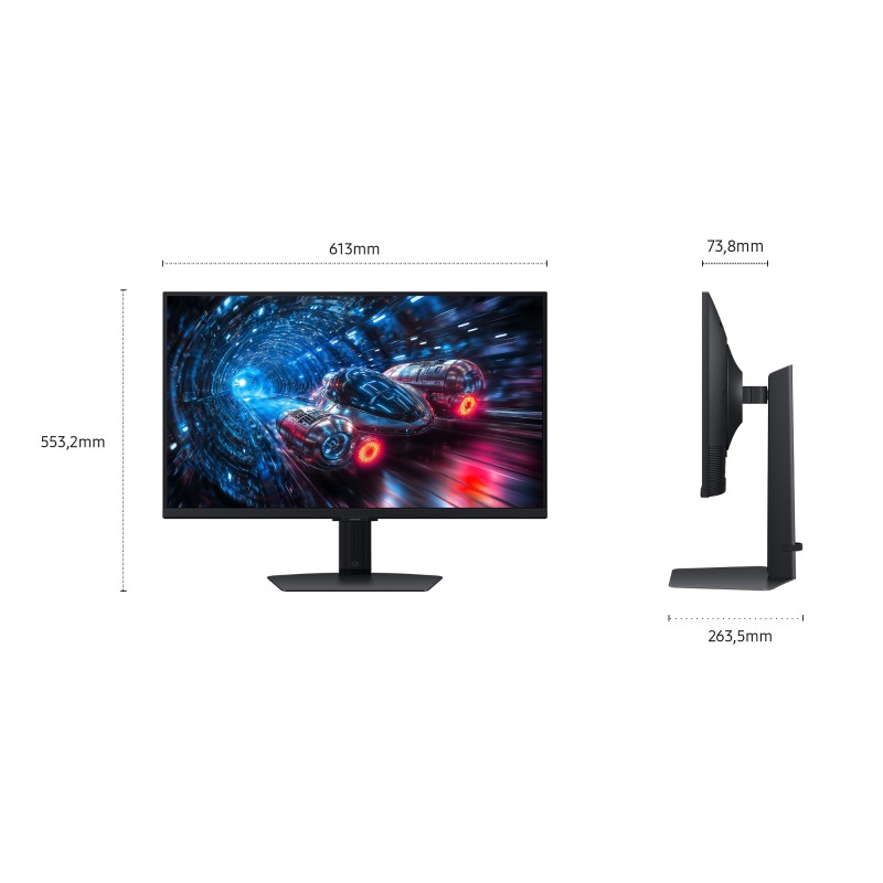 Samsung Odyssey S27FG702EU IPS Monitor Gaming Plano, 68,6 cm (27"), 3840 x 2160 pixels 4K Ultra HD, 360Hz, HDMI, DisplayPort, Ajuste de Altura, Pivot, Preto - LS27FG702EUXEN - 8806097672692