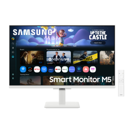 Samsung M5 S27FM501EU LCD Monitor Plano, 68,6 cm (27"), 1920 x 1080 pixels Full HD, Smart TV, 60Hz, HDMI, Altifalantes Integrados, Branco - LS27FM501EUXEN - 8806097418948