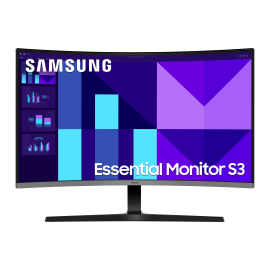 Samsung Essential S32D390GAU LCD Monitor Profissional Curvo, 81,3 cm (32"), 1920 x 1080 pixels Full HD, 100Hz, HDMI, VGA, Ajuste de inclinação, Preto - LS32D390GAUXEN - 8806095846705