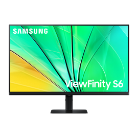 Samsung ViewFinity S6 S32D600EAU LCD Monitor Profissional Plano, 81,3 cm (32"), 2560 x 1440 pixels Quad HD, 100Hz, HDMI, DisplayPort, USB-C, Ajuste de Altura, Pivot, Preto - LS32D600EAUXEN - 8806095524672