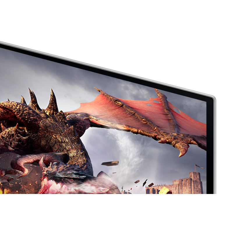 Samsung Odyssey S32DG800SU OLED Monitor Gaming Plano, 81,3 cm (32"), 3840 x 2160 pixels 4K Ultra HD, 240Hz, USB-C, DisplayPort, HDMI, Ajuste de Altura, Pivot, Altifalantes Integrados, Prateado - LS32DG800SUXEN - 8806095494142