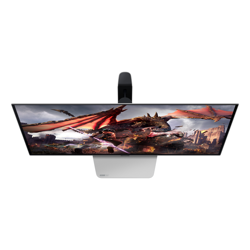 Samsung Odyssey S32DG800SU OLED Monitor Gaming Plano, 81,3 cm (32"), 3840 x 2160 pixels 4K Ultra HD, 240Hz, USB-C, DisplayPort, HDMI, Ajuste de Altura, Pivot, Altifalantes Integrados, Prateado - LS32DG800SUXEN - 8806095494142