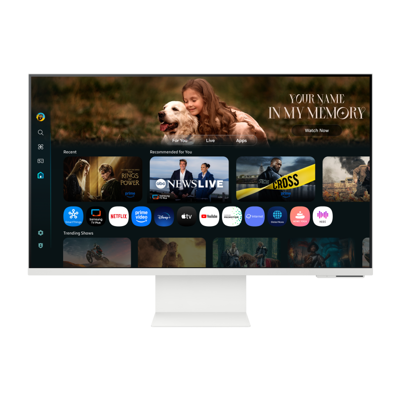 Samsung M8 M80F S32FM801UU VA Monitor Plano, 81,3 cm (32"), 3840 x 2160 pixels 4K Ultra HD, Smart TV, 60Hz, USB-C, HDMI, Ajuste de Altura, Pivot, Altifalantes Integrados, Branco - LS32FM801UUXEN - 8806097118763