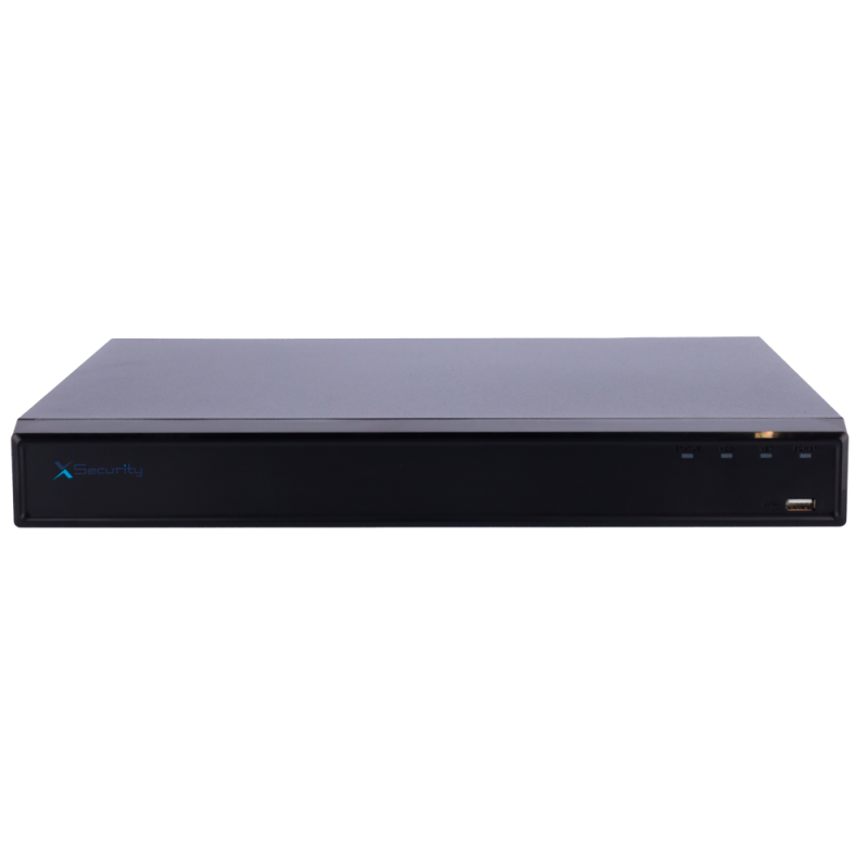 X-Security XS-NVR6232A-8P-WIZ Gravador NVR, 32 CH, 32 IP, 8 PoE, 32 MP, 384 Mbps, 2 HDD até 16 TB, HDMI 4K e VGA, IA, WizSense, Metadados e AcuPick - 8435325487205