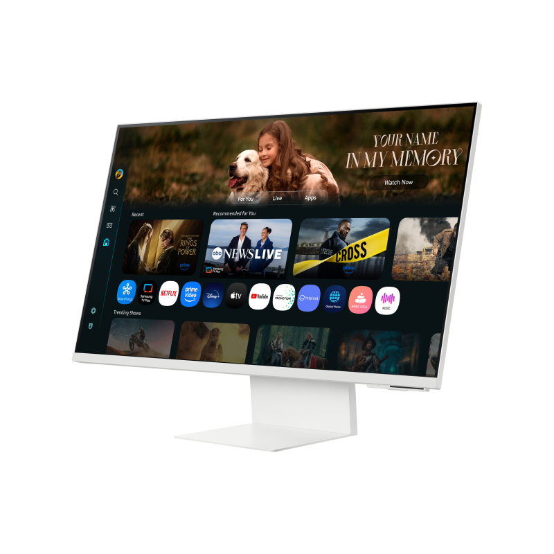 Samsung M8 M80F S32FM801UU V2 LCD Monitor Plano, 81,3 cm (32"), 3840 x 2160 pixels 4K Ultra HD, Smart TV, 60Hz, USB-C, HDMI, Ajuste de Altura, Altifalantes Integrados, Pivot, Branco - LS32FM801UUXDU - 8806097146452