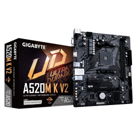 Gigabyte A520M K V2 Motherboard AMD A520 Socket AM4 DDR4 micro ATX PCIe 3.0 M.2 - 9MA52MK2-00-11 - 4719331852771