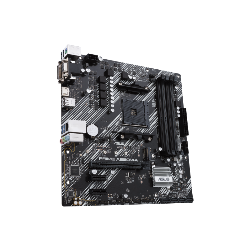 ASUS PRIME A520M-A II-CSM Motherboard AMD A520 Socket AM4 DDR4 micro ATX PCIe 3.0 M.2 - 90MB17H0-M0EAYC - 4711081135395