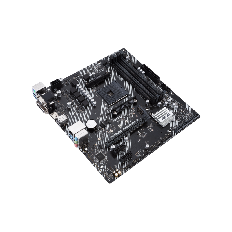 ASUS PRIME A520M-A II-CSM Motherboard AMD A520 Socket AM4 DDR4 micro ATX PCIe 3.0 M.2 - 90MB17H0-M0EAYC - 4711081135395