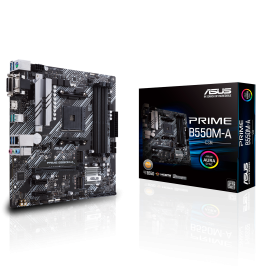 ASUS PRIME B550M-A/CSM Motherboard AMD B550 Socket AM4 DDR4 micro ATX PCIe 4.0 M.2 - 90MB14I0-M0EAYC - 4718017755535